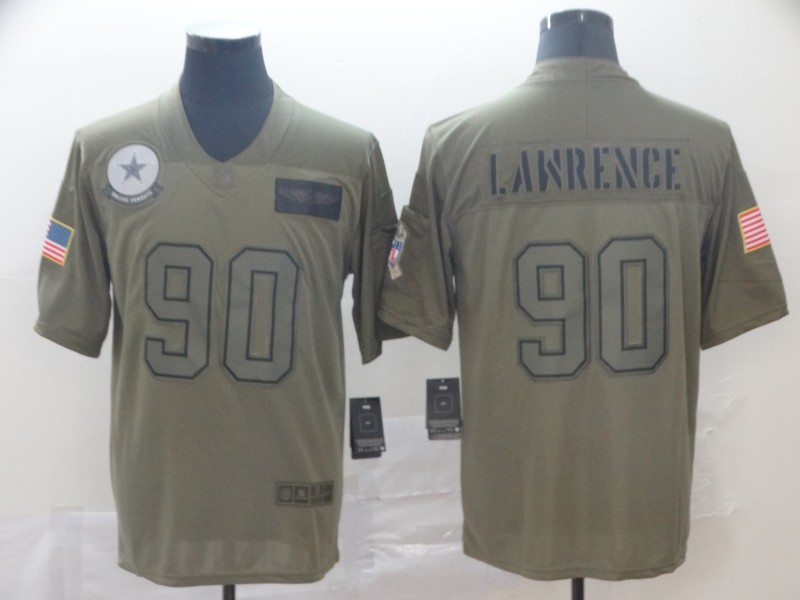 Men's Dallas Cowboys DeMarcus Lawrence #90 Brown Jersey